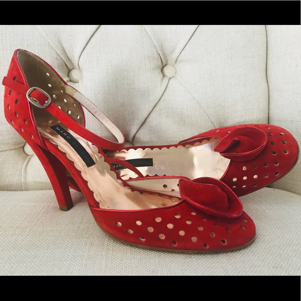 Marc Jacobs Vintage Suede Ankle Strap Heels